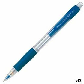 Pencil Lead Holder Pilot Super Grip Blue 0,5 mm (12 Units)