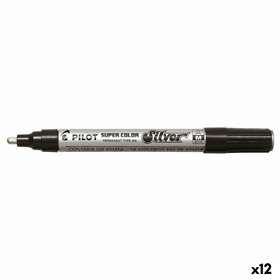 Permanent marker Pilot Disposable Silver (12 Units)