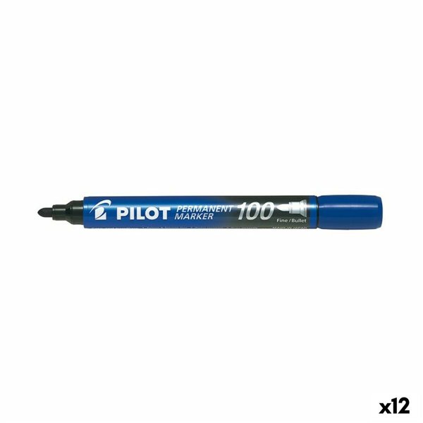 Permanent marker Pilot SCA-100 Blue (12 Units)