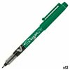 Liquid ink pen Pilot V Sign Green 0,6 mm (12 Units)