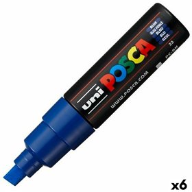 Felt-tip pens POSCA PC-8K Blue (6 Units)