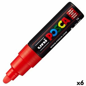 Felt-tip pens POSCA PC-7M Red (6 Units)