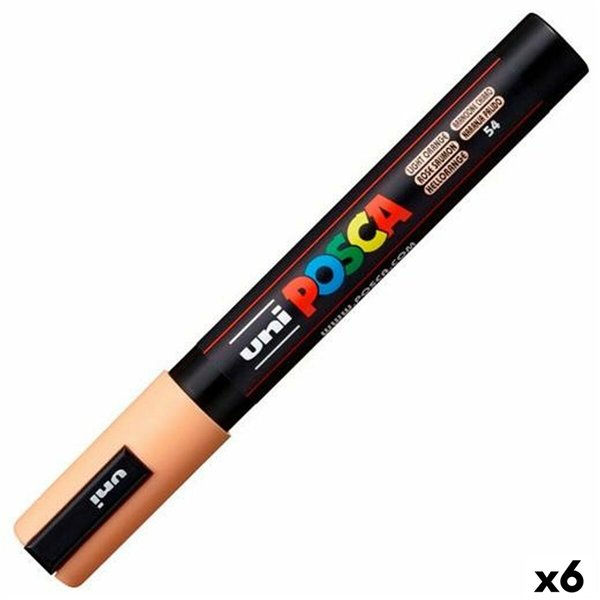 Felt-tip pens POSCA PC-5M Orange (6 Units)