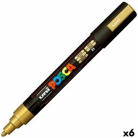 Felt-tip pens POSCA PC-5M Golden (6 Units)