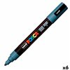 Felt-tip pens POSCA PC-5M Dark grey (6 Units)