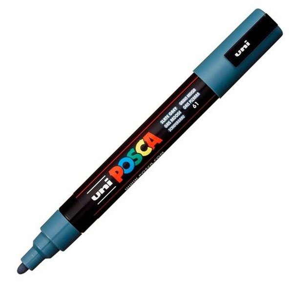 Felt-tip pens POSCA PC-5M Dark grey (6 Units)