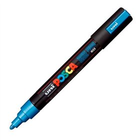 Felt-tip pens POSCA PC-5M Blue (6 Units)