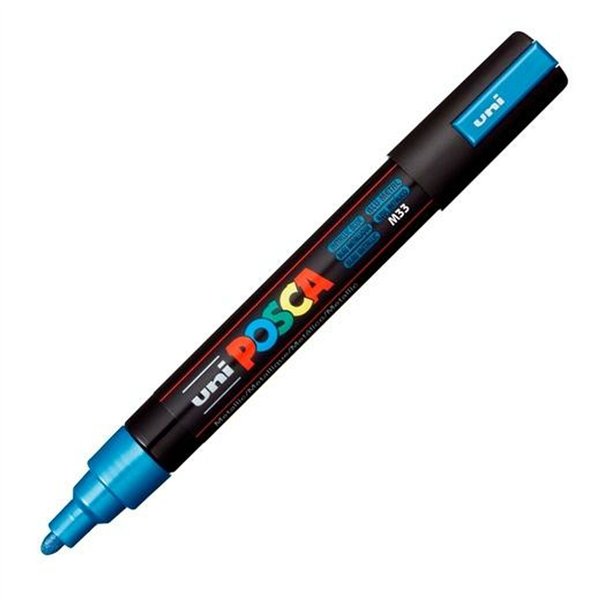 Felt-tip pens POSCA PC-5M Blue (6 Units)