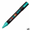 Felt-tip pens POSCA PC-5M Green (6 Units)