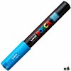 Marker pen/felt-tip pen POSCA PC-1M Blue Light Blue (6 Units)