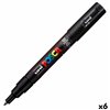 Marker pen/felt-tip pen POSCA PC-1M Black (6 Units)