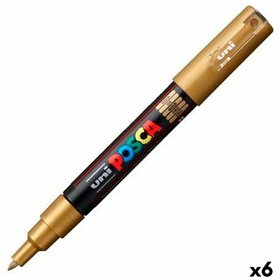 Felt-tip pens POSCA PC-1M Golden (6 Units)