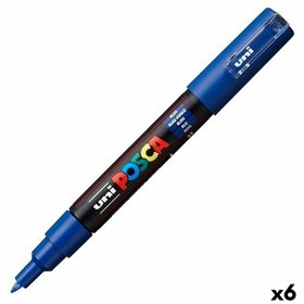 Felt-tip pens POSCA PC-1M Blue (6 Units)