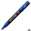 Felt-tip pens POSCA PC-1M Blue (6 Units)