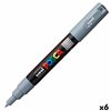 Felt-tip pens POSCA PC-1M Grey (6 Units)