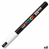 Felt-tip pens POSCA PC-1MR White (6 Units)