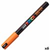 Felt-tip pens POSCA PC-1MR Orange (6 Units)