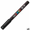 Marker pen/felt-tip pen POSCA PC-1MR Black (6 Units)