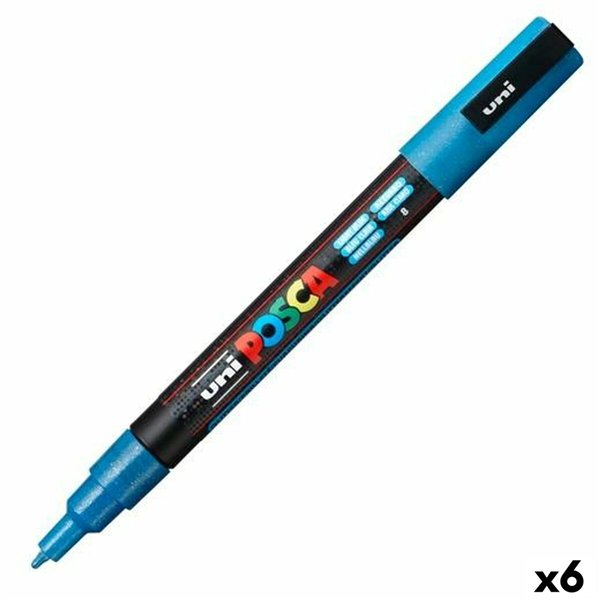 Marker POSCA PC-3ML Blue Light Blue (6 Units)