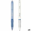 Gel pen Sharpie S-Gel White Blue 0,7 mm (12 Units)