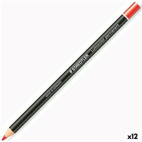 Pencils Staedtler Lumocolor Permanent Glasochrom Permanent Red (12 Units)