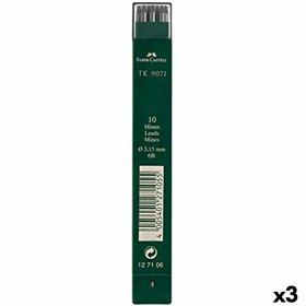 Pencil lead replacement Faber-Castell Wood 3 Pieces 6B