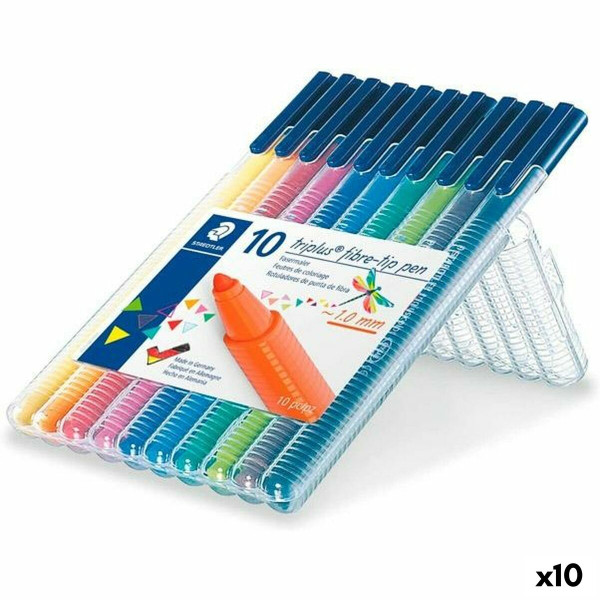 Set of Felt Tip Pens Staedtler Triplus color 10Units