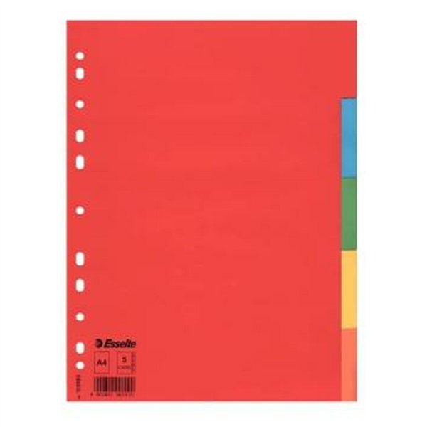Seperators Esselte Multicolour 5 Sheets A4 (20 Units)