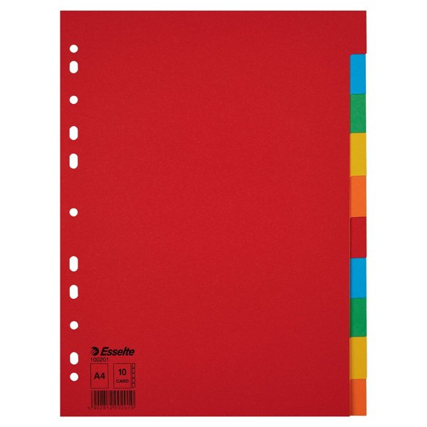 Seperators Esselte Multicolour Cardboard (10 Units)
