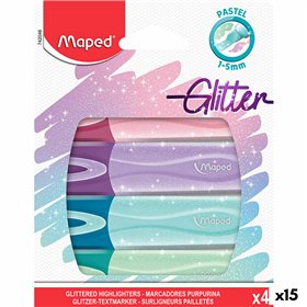 Fluorescent Marker Set Maped 4 Pieces Multicolour (15 Units)