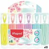 Fluorescent Marker Set Maped Multicolour 6 Pieces (12 Units)