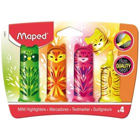 Fluorescent Marker Set Maped Multicolour 4 Pieces (12 Units)