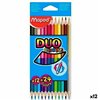 Colouring pencils Maped Duo Color' Peps Multicolour 12 Pieces Double-ended (12 Units)