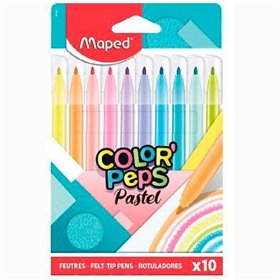 Set of Felt Tip Pens Maped Color' Peps Multicolour 10 Pieces (12 Units)