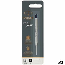 Refill for ballpoint pen Parker Quink Flow Black 0,8 mm (12 Units)