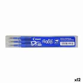 Set of spares Pilot Frixion 0,7 Pen 3 Pieces Blue (12 Units)