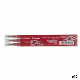 Set of spares Pilot Frixion 0,7 Pen 3 Pieces Red (12 Units)