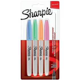 Set of Felt Tip Pens Sharpie 4 Pieces Multicolour (3 Units)