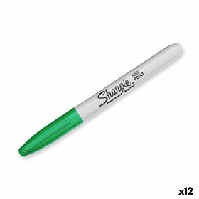 Permanent marker Sharpie Fine Point Green (12 Units)