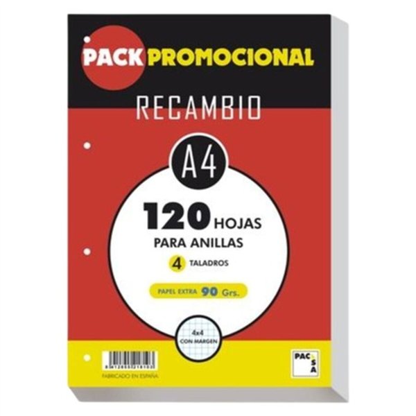 Grid sheets Pacsa A4 120 Sheets