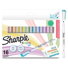 Set of Felt Tip Pens Sharpie S-Note Duo Double 16 Pieces