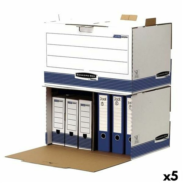 File Box Fellowes Blue White 5 Units (33,5 x 55,7 x 38,9 cm)