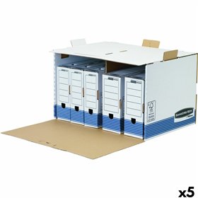 File Box Fellowes Blue White 5 Units (33,5 x 55,7 x 38,9 cm)