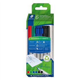 Set of Markers Staedtler Lumocolor 6 Pieces Multicolour