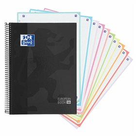 Notebook Oxford Europeanbook 10 School Classic Black A4 150 Sheets (5 Units)