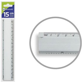 Ruler Bismark Silver Aluminium 15 cm (40 Units)