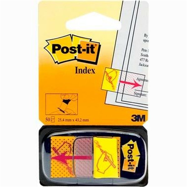 Sticky Notes Post-it INDEX 680 Yellow 25 x 50 mm