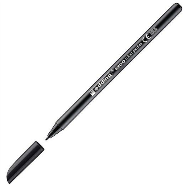 Felt-tip pens Edding 1200 Black (10 Units)
