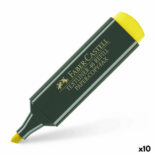 Highlighter Faber-Castell TEXTLINER 48 Yellow (10 Units)