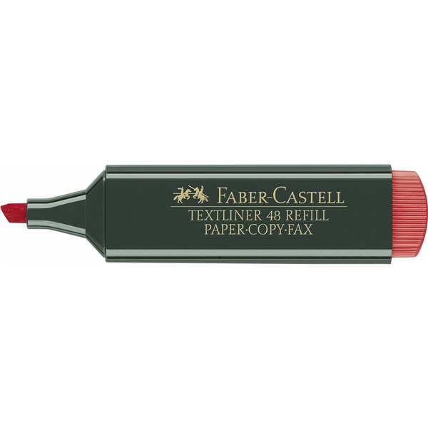 Highlighter Faber-Castell TEXTLINER 48 Red (10 Units)